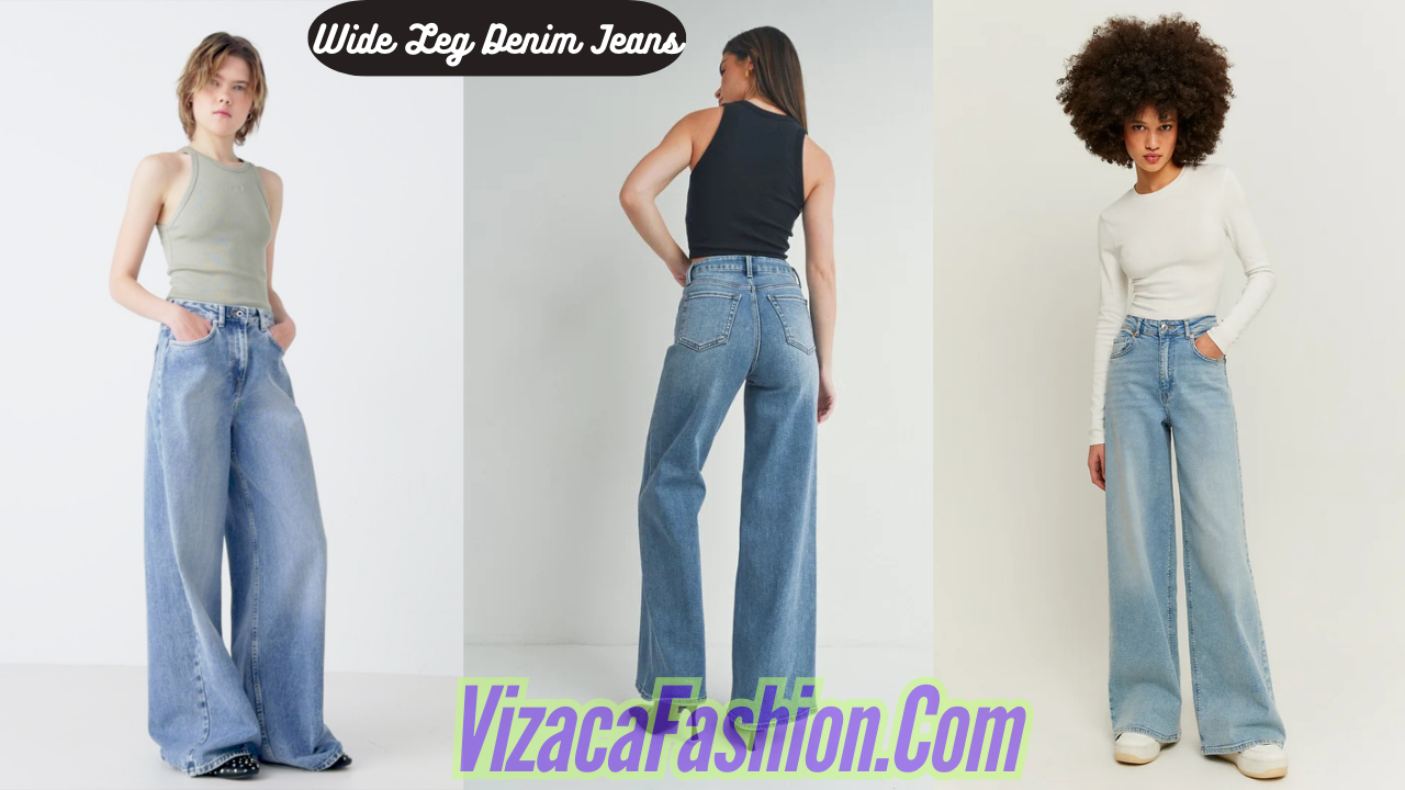 Wide Leg Denim Jeans