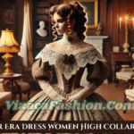 civil war era dress women high collar mj young